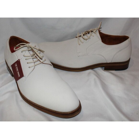 Stacy Adams Preston Plain Toe Lace Up Oxfords Men Sz 13 Off White NIB - Picture 3 of 5